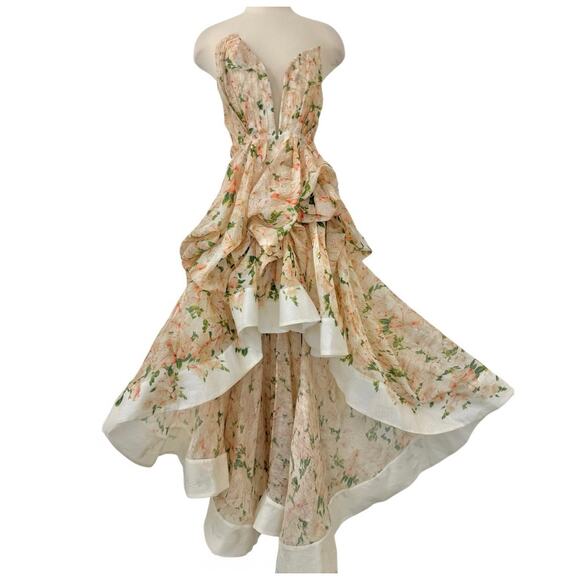 Zimmermann Dresses & Skirts - ZIMMERMANN Natura Draped Strapless Dress High-Low Azalea Floral 0 (US4)
